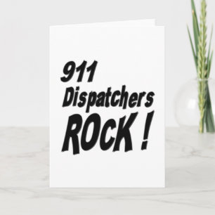 911 Dispatchers Rock! Greeting Card