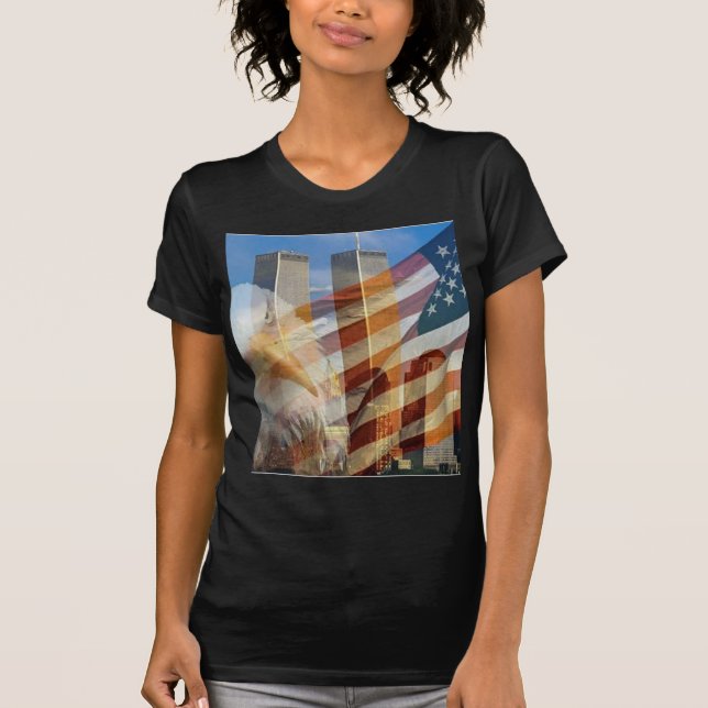 911 eagle flag towers T-Shirt (Front)