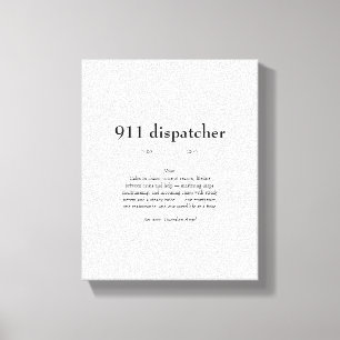 911 Emergency Dispatcher Appreciation Gift Canvas Print