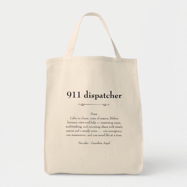 911 Emergency Dispatcher Appreciation Gift Tote Bag (Front)