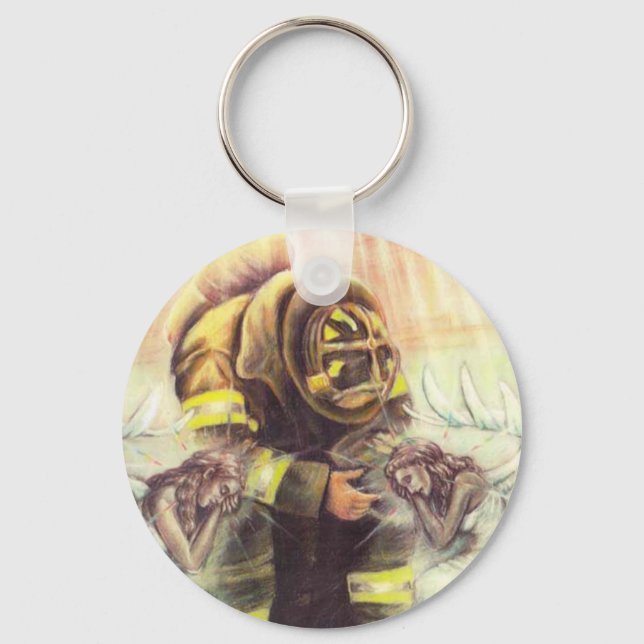 911 Fireman Angels Keychain (Front)