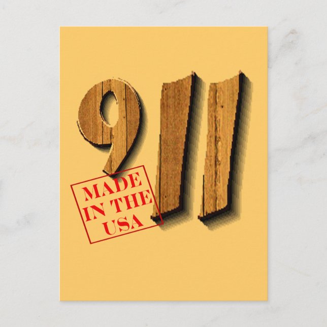 911 Made in USA Postcard (Front)