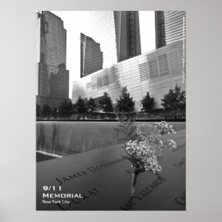 911 Memorial NYC Poster 18x24 BW5