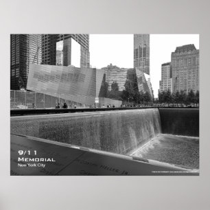 911 Memorial NYC Poster 24x18 BW4