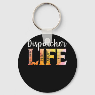 911 Police Emergency Dispatcher Life Gold Keychain