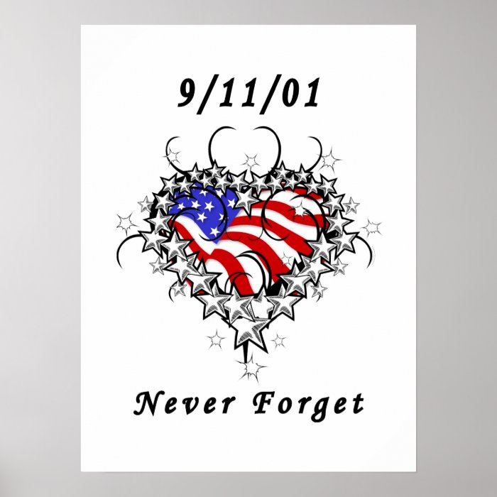 911 Tattoo Never Forget Posters