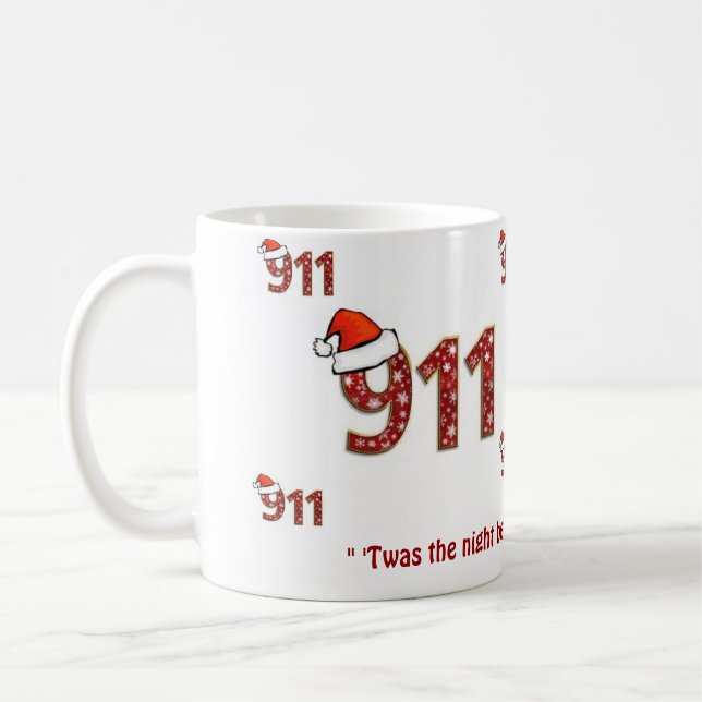 911 Twas the Night before Christmas Coffee Mug (Left)