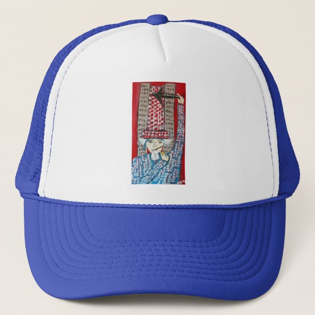 911 WAS FIXED RED TRUCKER HAT (Front)