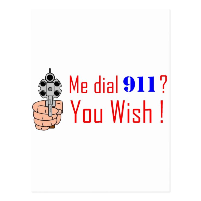 911 you wish post card