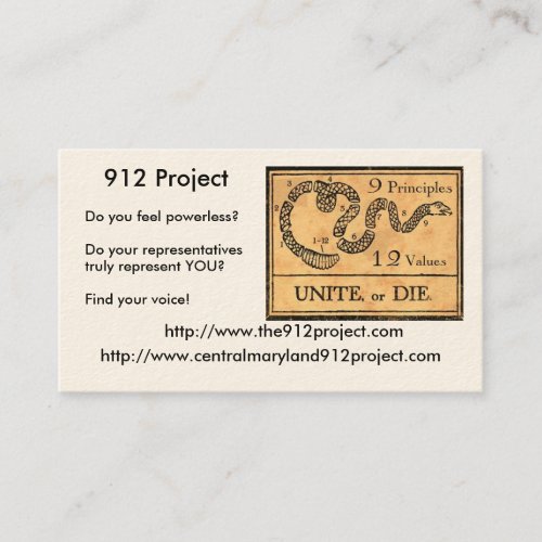 912 Project Business Card Templates