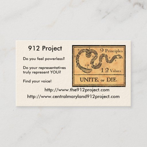 Customizable 912 Project Business Card Templates