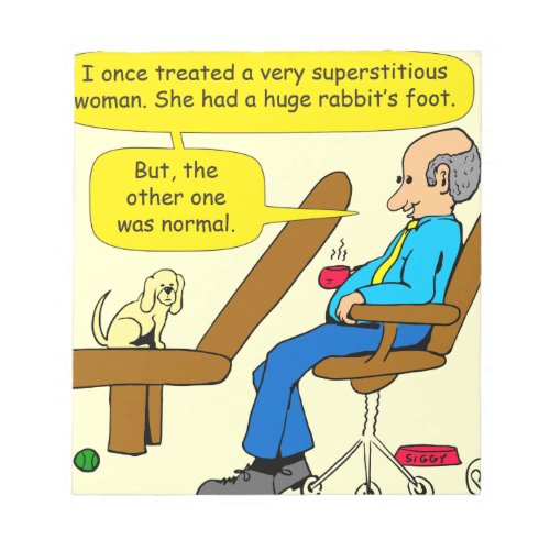 914 rabbits foot psychology cartoon notepad