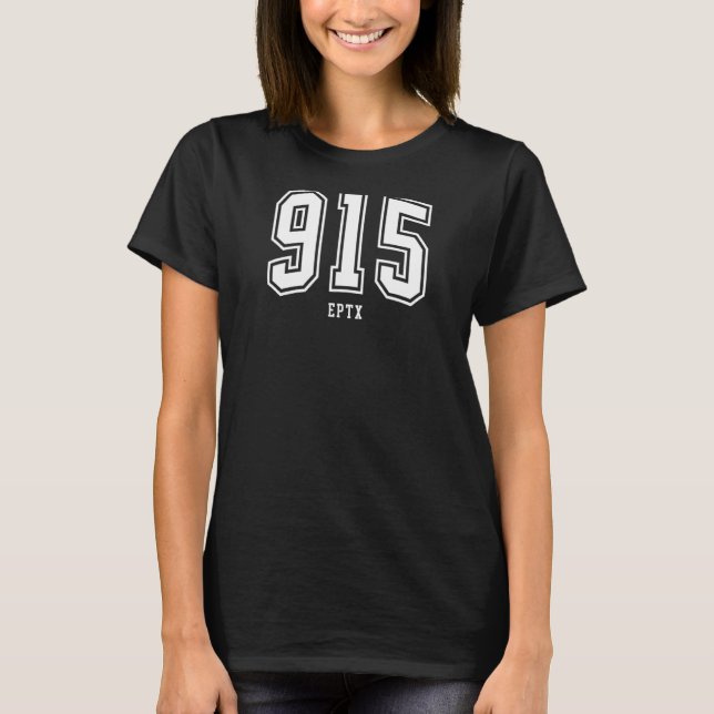 915 El Paso TX Classic Athletic Design T-Shirt (Front)