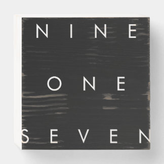 917 Area Code Wooden Box Sign