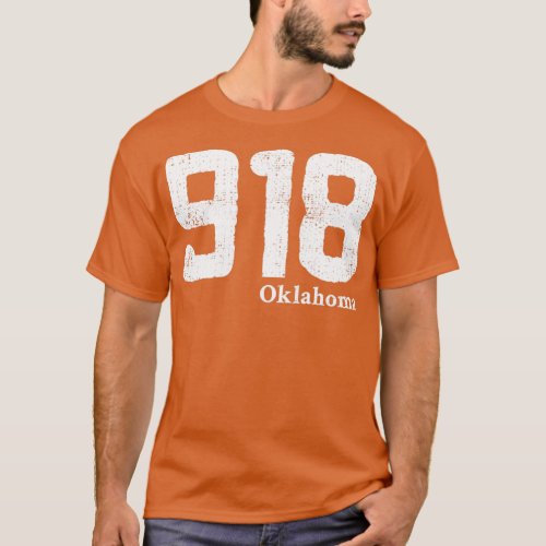 918 Oklahoma Distressed Vintage Design for people  T_Shirt