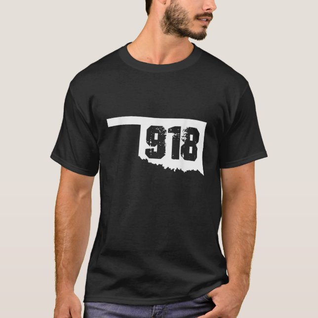 918 Strong Tulsa Oklahoma Area Code Number T Shirt (Front)