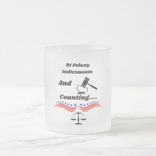 91 And Counting Frosted Glass Coffee Mug