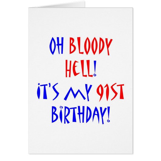 91 Bloody Hell Cards (Front)