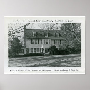 91 Highland Avenue Short Hills NJ Poster