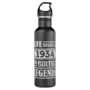 91 Year Old 1934 Birth Of Legend 91st Birthday Stainless Steel Water Bottle