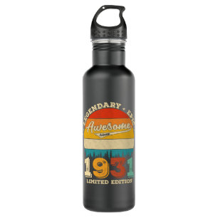 91 Year Old Awesome Since 1931 91st Birthday Gift Stainless Steel Water Bottle