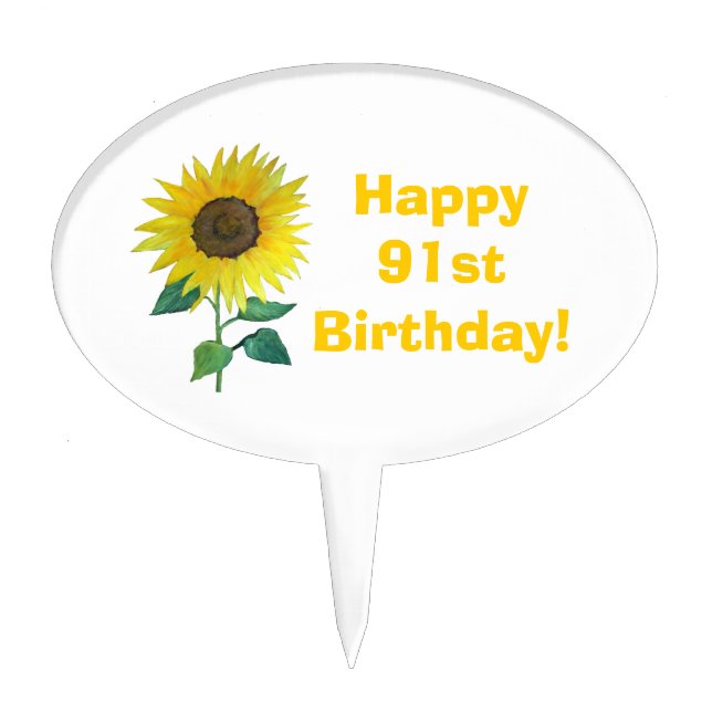 91st Birthday Cake Topper (Front)