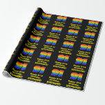 [ Thumbnail: 91st Birthday: Fun, Colorful Rainbow Inspired # 91 Wrapping Paper ]
