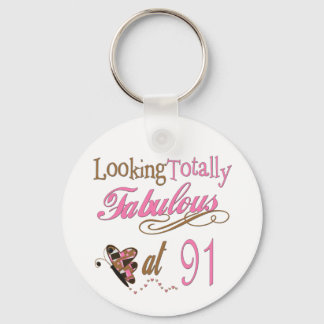 91st Birthday Keychain