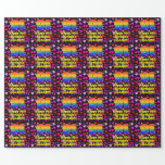 [ Thumbnail: 91st Birthday: Loving Hearts Pattern, Rainbow # 91 Wrapping Paper ]