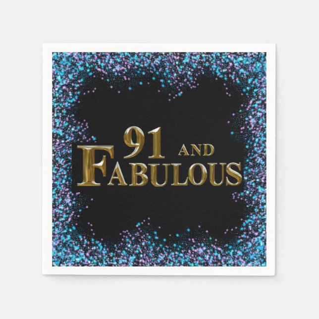 91st Birthday  Napkins (Front)
