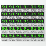 [ Thumbnail: 91st Birthday - Nerdy / Geeky Style "91" and Name Wrapping Paper ]