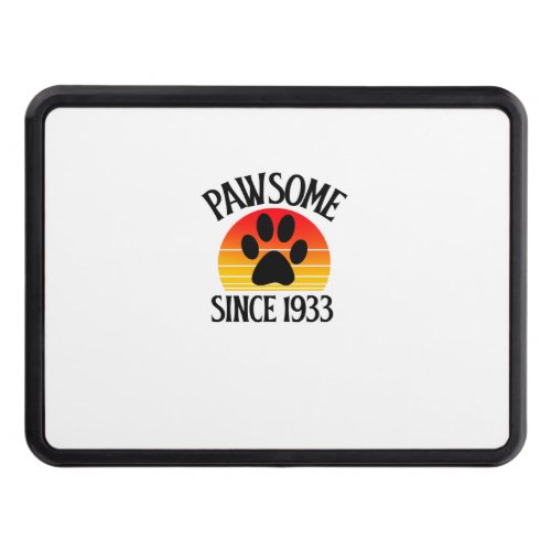 91st Birthday Pawsome Since 1933 91 Year Old Cat L Hitch Cover