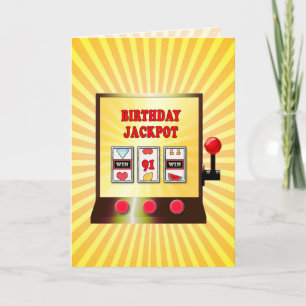 91st birthday slot machine card