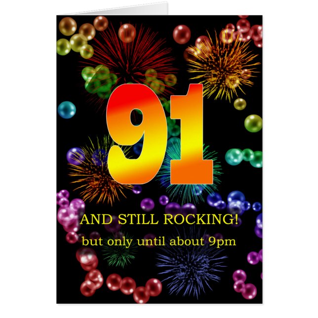 91st Birthday Still Rocking Cards (Front)