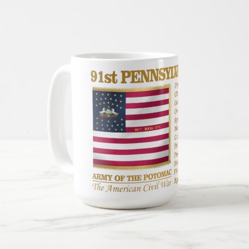 91st Pennsylvania Volunteer Infantry BH Coffee Mug