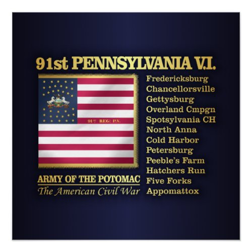 91st Pennsylvania Volunteer Infantry BH Poster