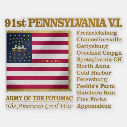 91st Pennsylvania Volunteer Infantry BH Sticker