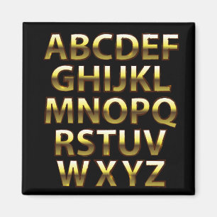 9204Gold Alphabet Magnet