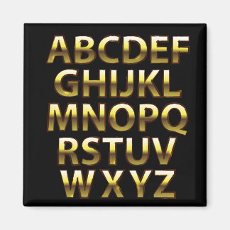 9204Gold Alphabet Magnet