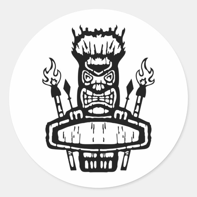 9213032011 Tiki (Rocker & Kustom) Classic Round Sticker (Front)