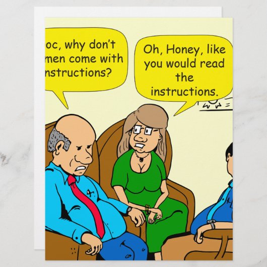 923 read the instructions couples cartoon (Front/Back)