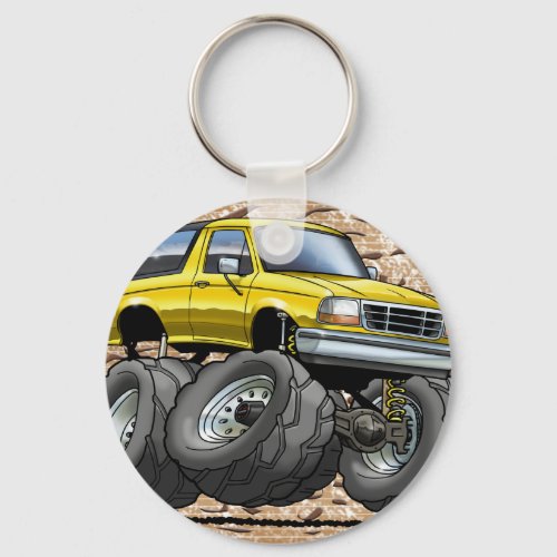 92_96 Yellow Bronco Keychain