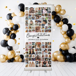 92 Graduation Photo Collage Memory Retractable Banner