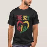 92 Percent 92 Black Woman Voting Election Afro Wom T-Shirt<br><div class="desc">92 Percent 92 Black Woman Voting Election Afro Woman</div>