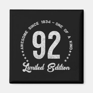 92 Year Old Vintage 19 Limited Edition 92nd Birthd Magnet