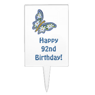 92nd Birthday Cake Pick