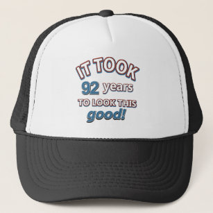 92nd birthday designs trucker hat