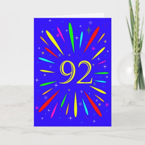 92nd Birthday Explosion Card