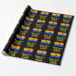 [ Thumbnail: 92nd Birthday: Fun, Colorful Rainbow Inspired # 92 Wrapping Paper ]