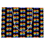 [ Thumbnail: 92nd Birthday: Fun Rainbow Event Number 92 Pattern Gift Bag ]